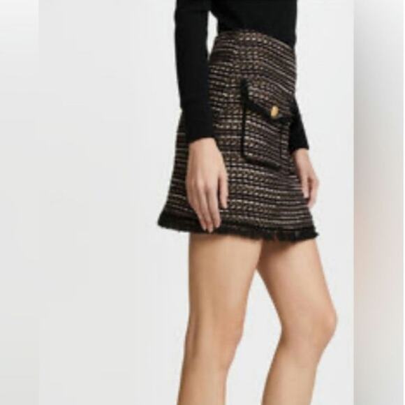 NWT Veronica Beard Margot Tweed Skirt in Earth Color Size 16 - Picture 2 of 10